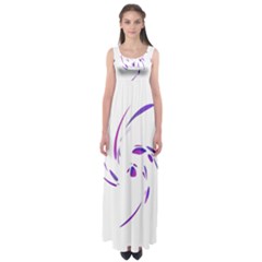 Purple Twist Empire Waist Maxi Dress