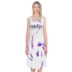 Purple Twist Midi Sleeveless Dress