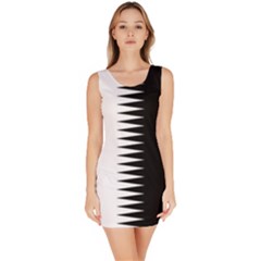 Black And White  Sleeveless Bodycon Dress by olgart