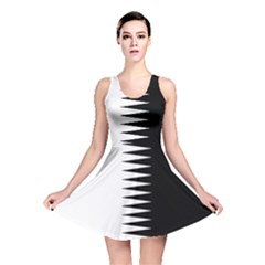 Black And White  Reversible Skater Dress