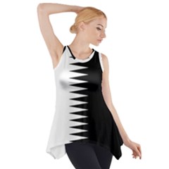 Black And White  Side Drop Tank Tunic by olgart