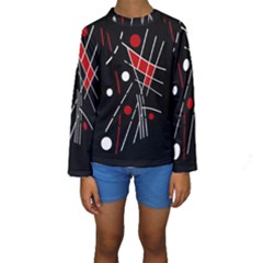 Artistic Abstraction Kid s Long Sleeve Swimwear