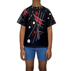 Artistic Abstraction Kid s Short Sleeve Swimwear