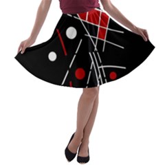 Artistic Abstraction A-line Skater Skirt