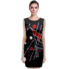 Artistic Abstraction Classic Sleeveless Midi Dress