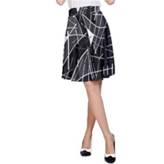 Gray Abstraction A-line Skirt