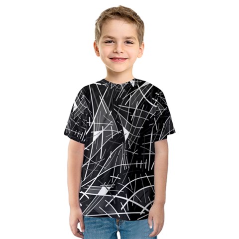 Gray Abstraction Kid s Sport Mesh Tee by Valentinaart