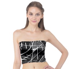 Gray Abstraction Tube Top by Valentinaart