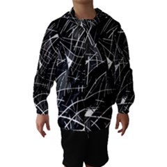 Gray abstraction Hooded Wind Breaker (Kids)