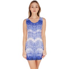 Tie Dye Indigo Sleeveless Bodycon Dress by olgart