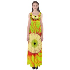 Scleral Hemorrhage Empire Waist Maxi Dress