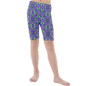 Pretty Purple Flowers Pattern Kid s Mid Length Swim Shorts View1