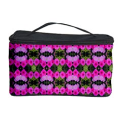 Pretty Pink Flower Pattern Cosmetic Storage Case by BrightVibesDesign