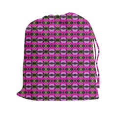 Pretty Pink Flower Pattern Drawstring Pouches (xxl)