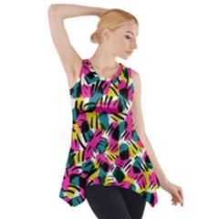 Kate Tribal Abstract Side Drop Tank Tunic by LisaGuenDesign