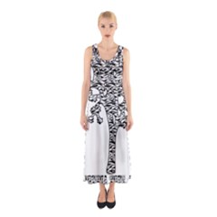 Jt Zebra Stipes 11 X 17 Sleeveless Maxi Dress