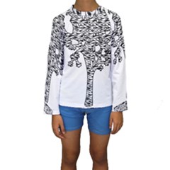 Joshua Tree Zebra Stripes Kid s Long Sleeve Swimwear