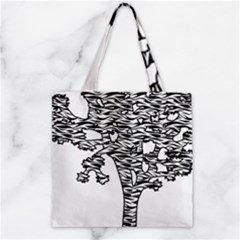 Joshua Tree Zebra Stripes Zipper Grocery Tote Bag by WickedCool