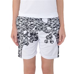 Joshua Tree Zebra Stripes Women s Basketball Shorts by WickedCool