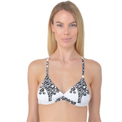 Joshua Tree Zebra Stripes Reversible Tri Bikini Top by WickedCool