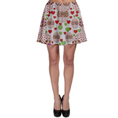 Love Bunnies In Peace And Popart Skater Skirt by pepitasart