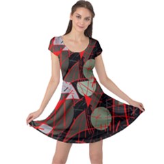 Artistic Abstraction Cap Sleeve Dresses by Valentinaart