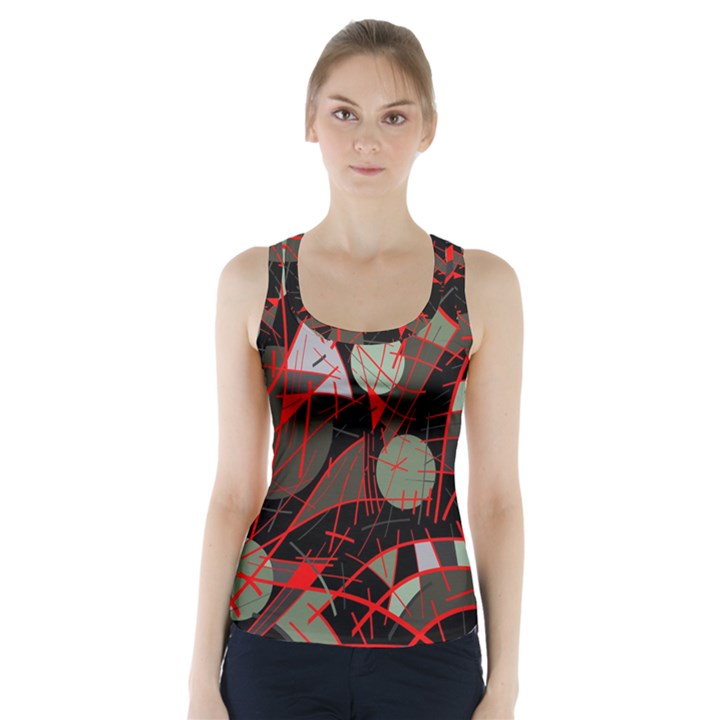 Artistic abstraction Racer Back Sports Top