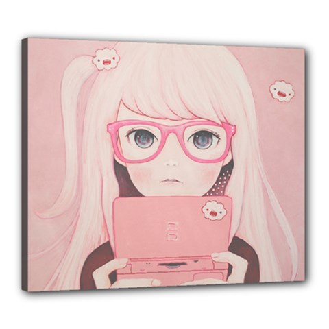 Gamegirl Girl Canvas 24  X 20 