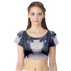 Nakayoshi Strawberry Short Sleeve Crop Top (tight Fit)