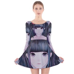 Nakayoshi Strawberry Long Sleeve Velvet Skater Dress