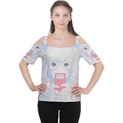 Gamegirl Girl Play With Star Women s Cutout Shoulder Tee