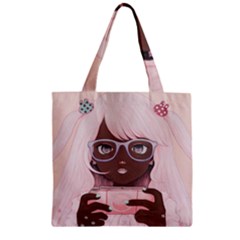 Gamergirl 3 P Zipper Grocery Tote Bag