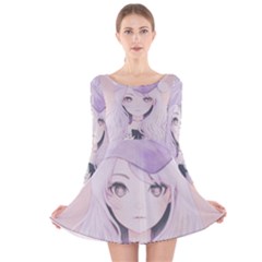 Ricehime Long Sleeve Velvet Skater Dress