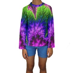 Amazing Special Fractal 25c Kid s Long Sleeve Swimwear