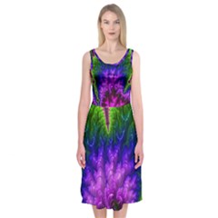 Amazing Special Fractal 25c Midi Sleeveless Dress