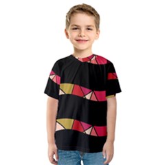 Abstract Waves Kid s Sport Mesh Tee