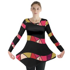 Abstract Waves Long Sleeve Tunic 