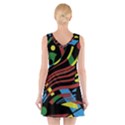 Optimistic abstraction V-Neck Sleeveless Skater Dress View2