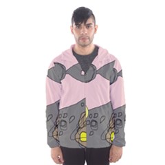 Decorative Abstraction Hooded Wind Breaker (men)