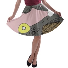 Decorative Abstraction A-line Skater Skirt