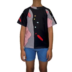 Crazy Abstraction Kid s Short Sleeve Swimwear