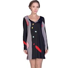 Crazy Abstraction Long Sleeve Nightdress by Valentinaart