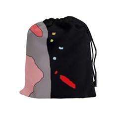 Crazy Abstraction Drawstring Pouches (extra Large)