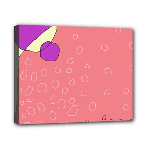 Pink Abstraction Canvas 10  X 8  by Valentinaart