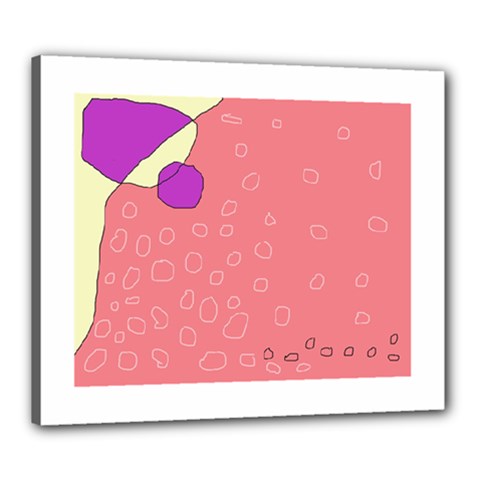 Pink Abstraction Canvas 24  X 20  by Valentinaart