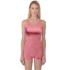 Pink Abstraction One Piece Boyleg Swimsuit by Valentinaart