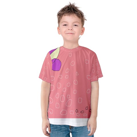 Pink Abstraction Kid s Cotton Tee by Valentinaart