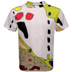 Yellow Abstraction Men s Cotton Tee by Valentinaart