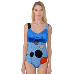 Blue Abstraction Princess Tank Leotard 