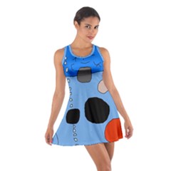 Blue Abstraction Racerback Dresses